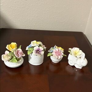 Coalport Elegant Floral Ceramic Decor Set - Multicolor